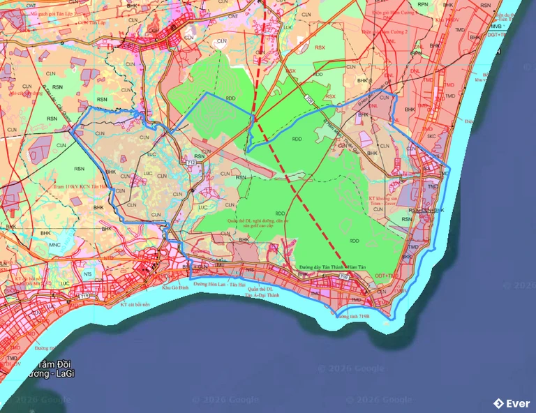 Bản đồ quy hoạch xã Tân Thành