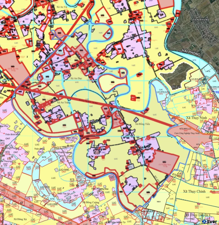 Bản đồ quy hoạch xã Tân Tiến