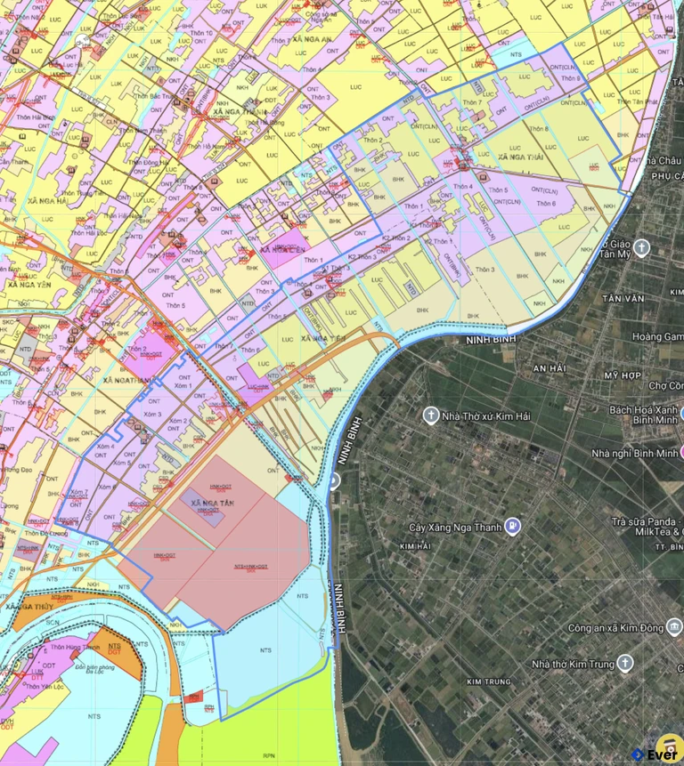 Bản đồ quy hoạch xã Tấn Tiến