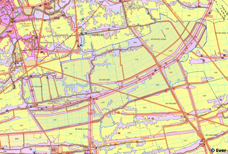 Bản đồ quy hoạch xã Tập Sơn
