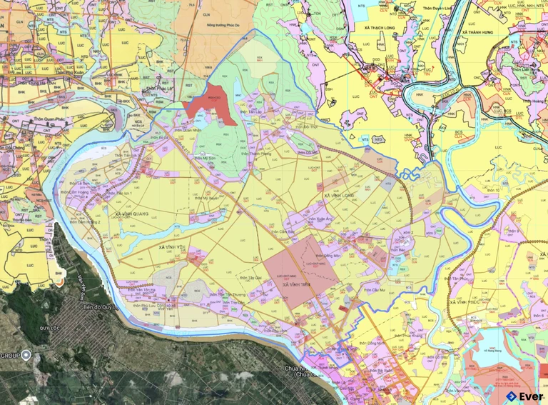 Bản đồ quy hoạch xã Tây Đô