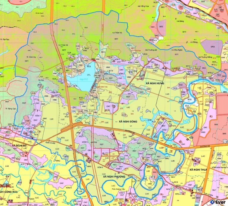 Bản đồ quy hoạch xã Thần Lĩnh