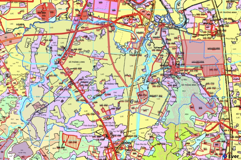 Bản đồ quy hoạch xã Thăng Bình