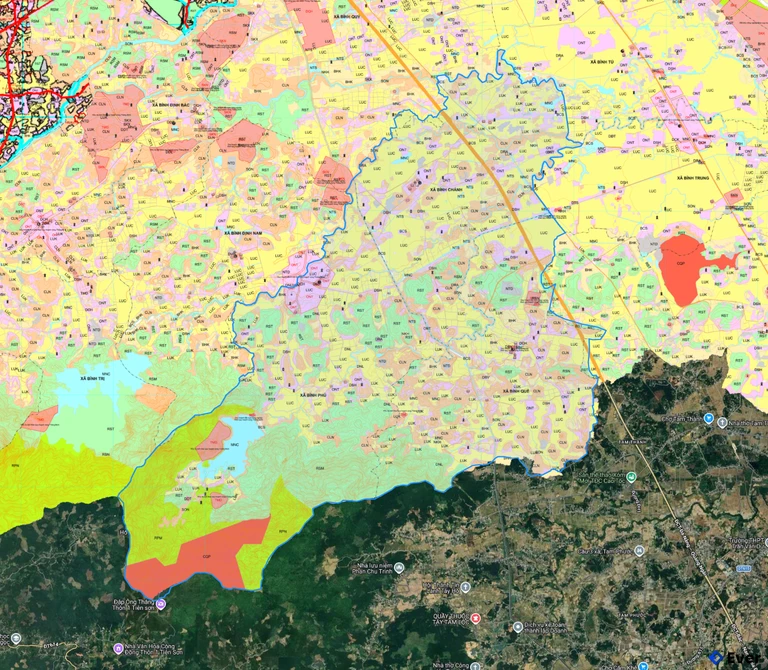 Bản đồ quy hoạch xã Thăng Phú sau sáp nhập