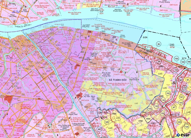 Bản đồ quy hoạch xã Thanh Đức