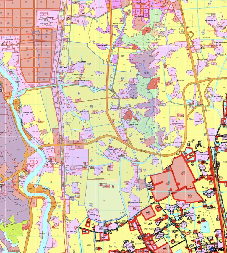Bản đồ quy hoạch xã Thanh Liêm