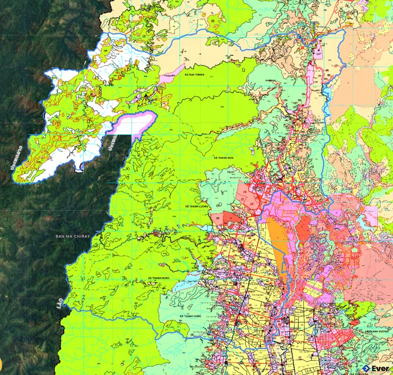 Bản đồ quy hoạch xã Thanh Nưa