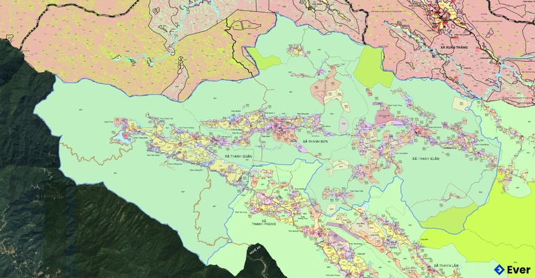 Bản đồ quy hoạch xã Thanh Quân