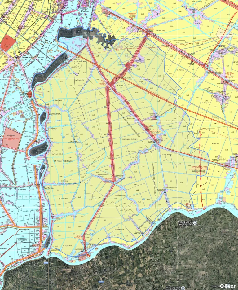 Bản đồ quy hoạch xã Thạnh Thới An