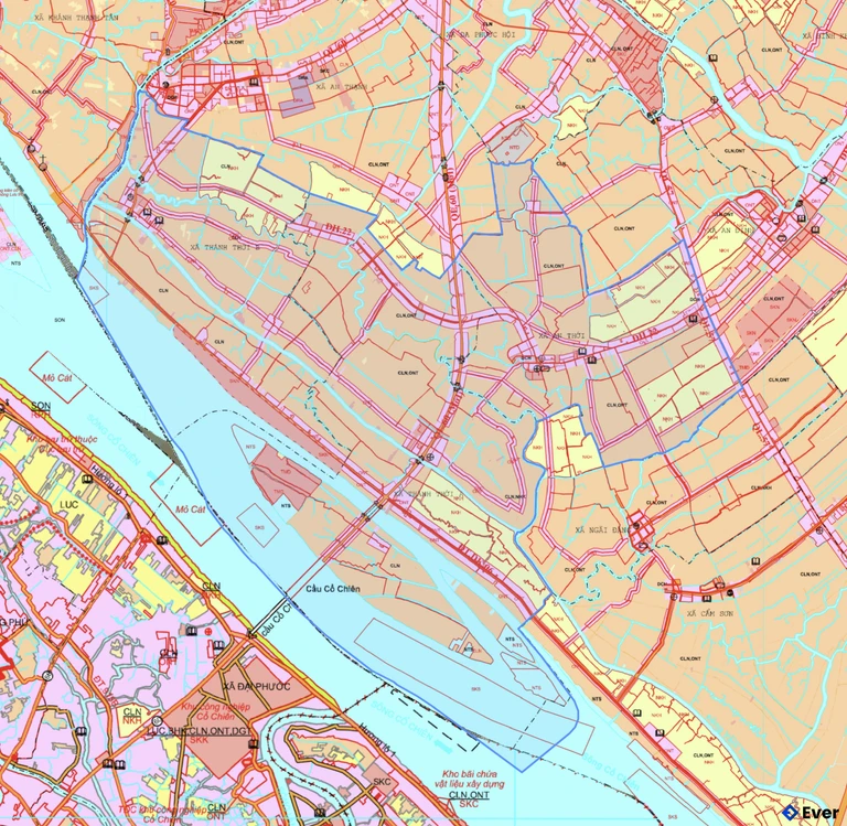 Bản đồ quy hoạch xã Thành Thới