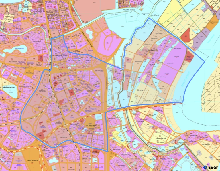 Bản đồ quy hoạch xã Thanh Trì