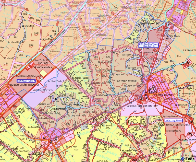 Bản đồ quy hoạch xã Thạnh Xuân