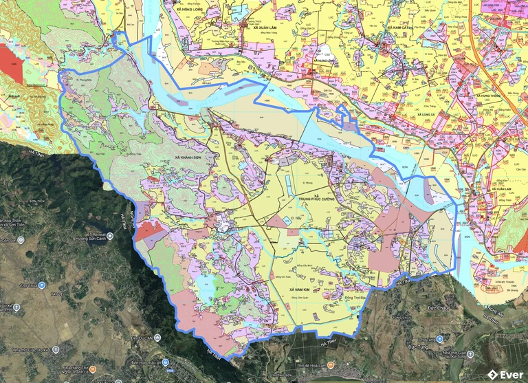 Bản đồ quy hoạch xã Thiên Nhẫn