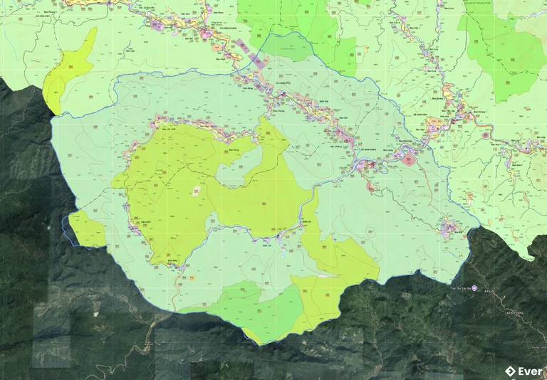 Bản đồ quy hoạch xã Thiên Phủ