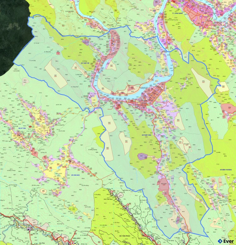 Bản đồ quy hoạch xã Thiết Ống