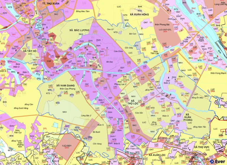 Bản đồ quy hoạch xã Thọ Long