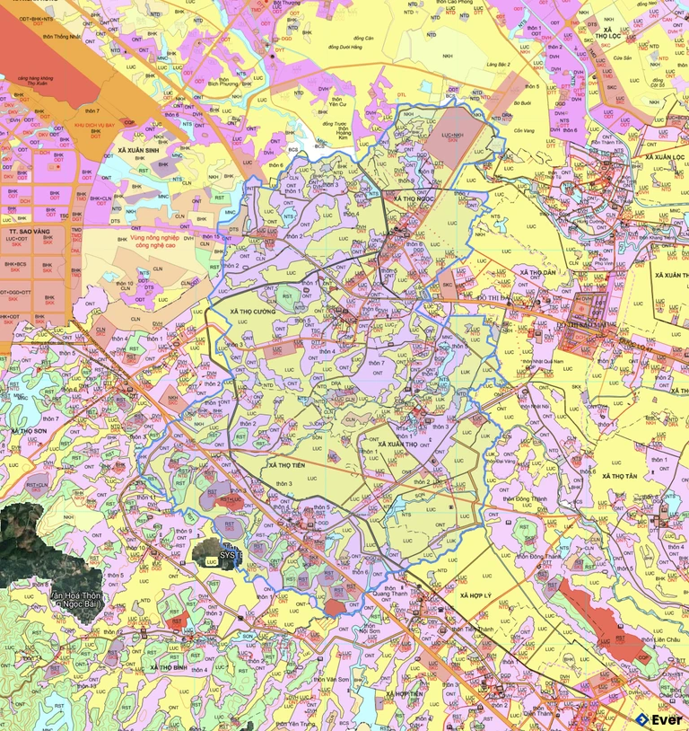 Bản đồ quy hoạch xã Thọ Ngọc