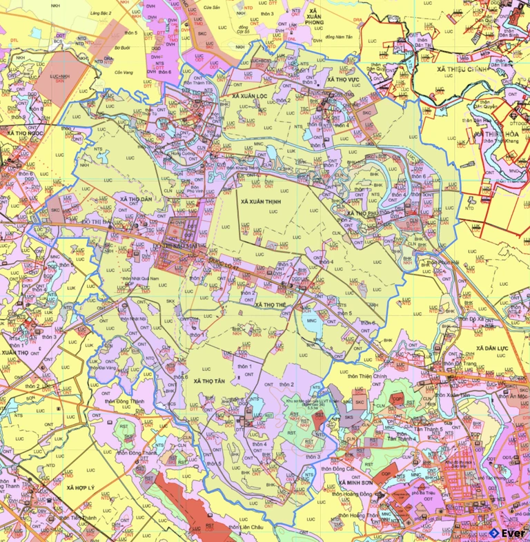 Bản đồ quy hoạch xã Thọ Phú