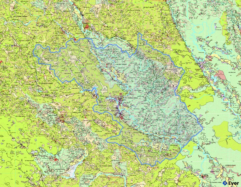 Bản đồ quy hoạch xã Thông Nông