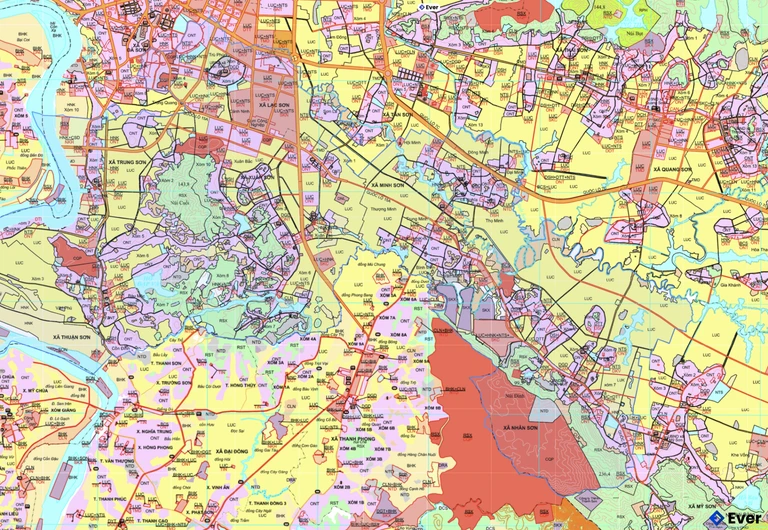 Bản đồ quy hoạch xã Thuần Trung