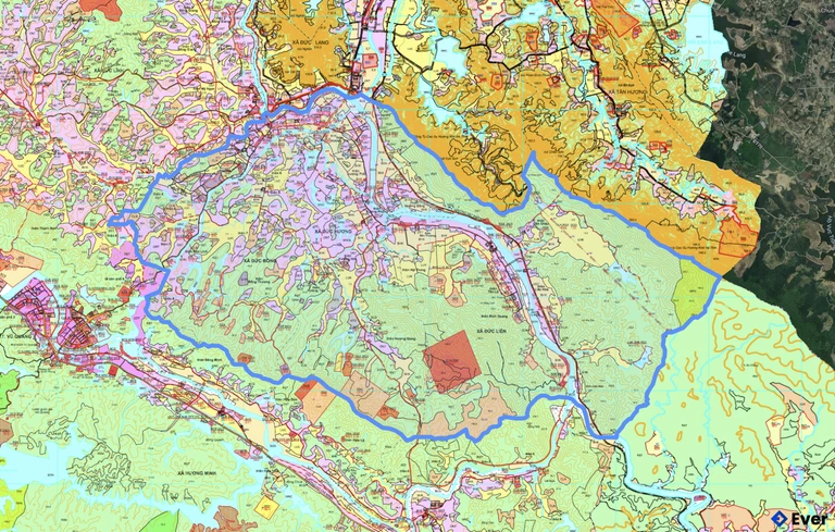 Bản đồ quy hoạch xã Thượng Đức