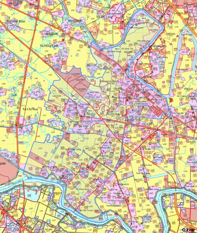 Bản đồ quy hoạch xã Tiên Hưng