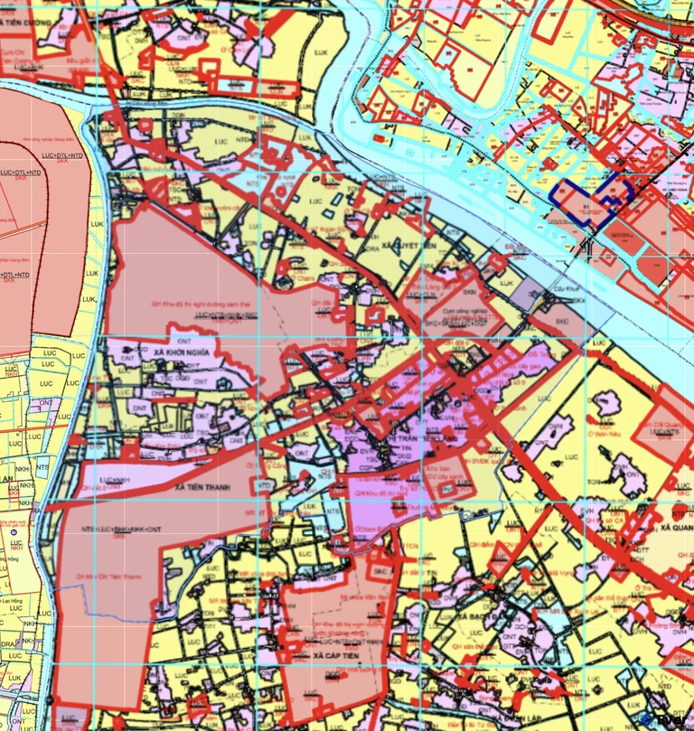 Bản đồ quy hoạch xã Tiên Lãng