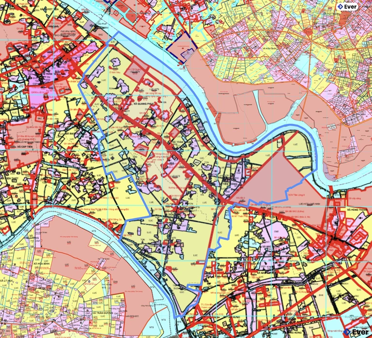 Bản đồ quy hoạch xã Tiên Minh