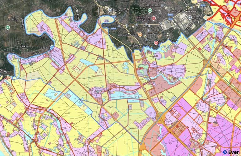 Bản đồ quy hoạch xã Tiến Thắng