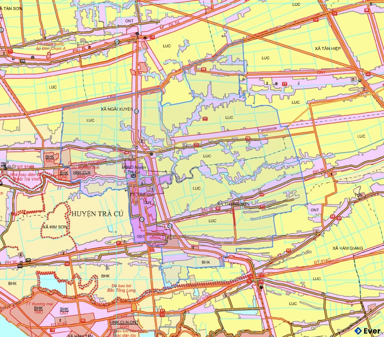 Bản đồ quy hoạch xã Trà Cú