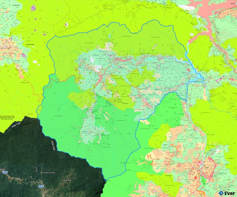 Bản đồ quy hoạch xã Trà Leng sau sáp nhập
