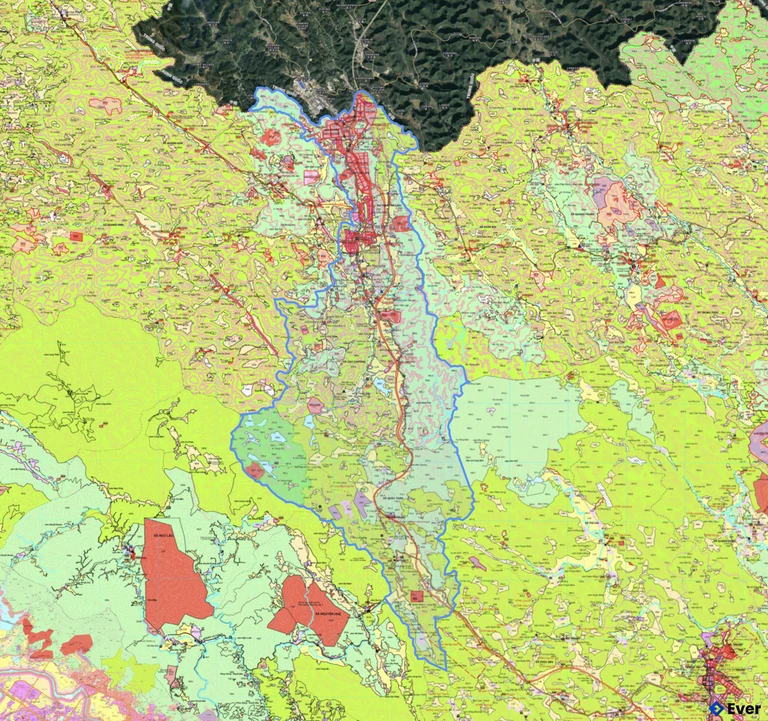 Bản đồ quy hoạch xã Trà Lĩnh