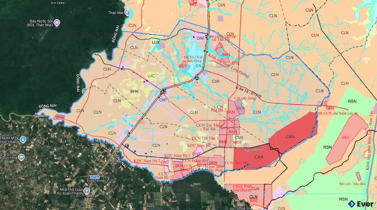 Bản đồ quy hoạch xã Trà Tân