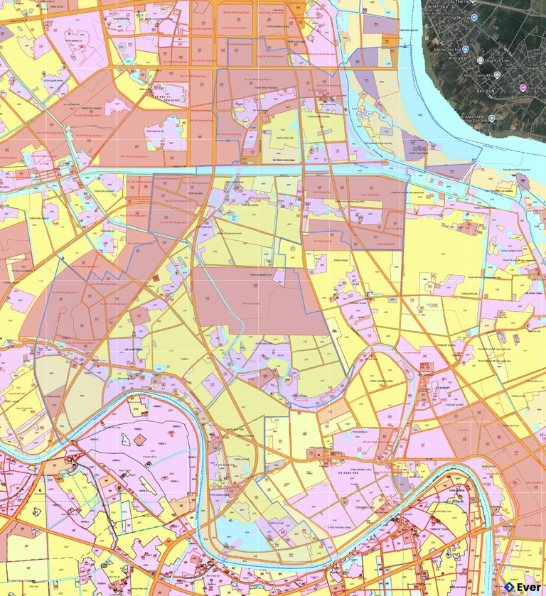 Bản đồ quy hoạch xã Trần Thương