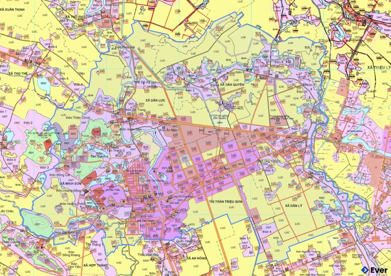 Bản đồ quy hoạch xã Triệu Sơn