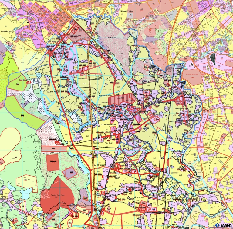 Bản đồ quy hoạch xã Trung Chính