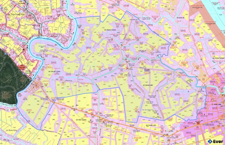 Bản đồ quy hoạch xã Trung Hiệp