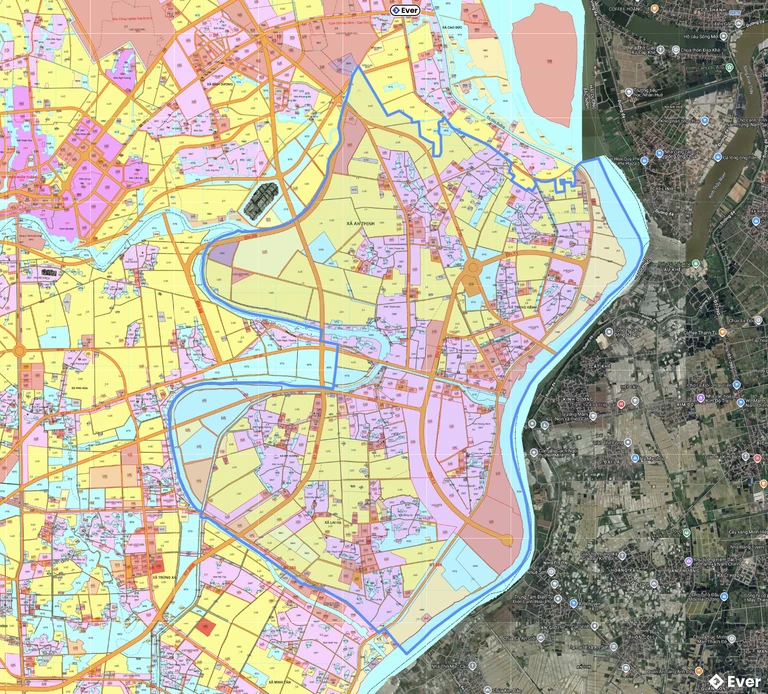 Bản đồ quy hoạch xã Trung Kênh