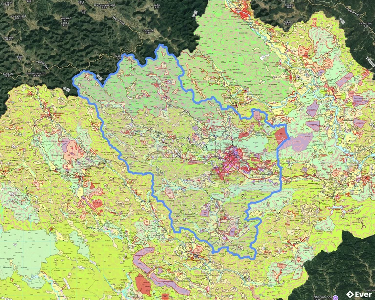 Bản đồ quy hoạch xã Trùng Khánh