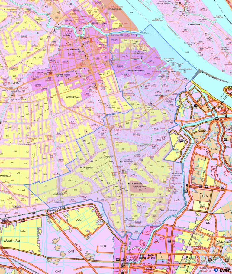 Bản đồ quy hoạch xã Trung Ngãi