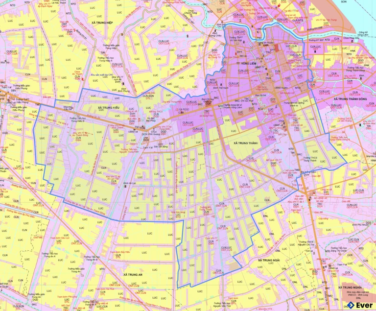 Bản đồ quy hoạch xã Trung Thành