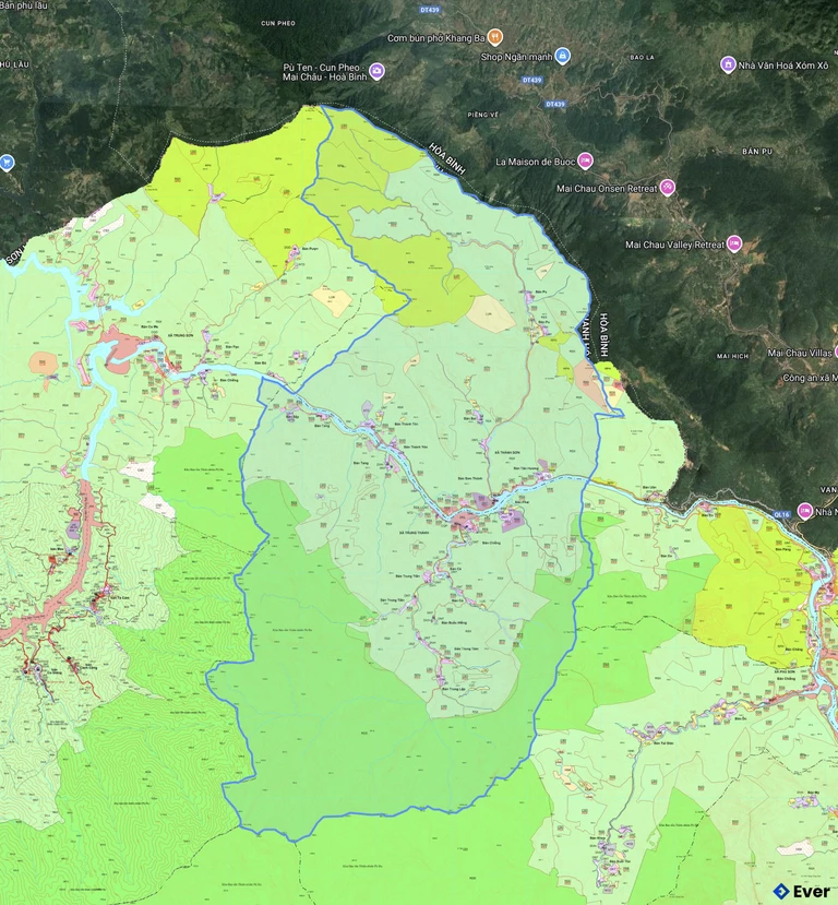 Bản đồ quy hoạch xã Trung Thành