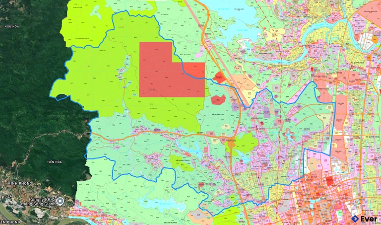 Bản đồ quy hoạch xã Trung Thuần