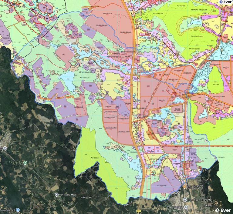 Bản đồ quy hoạch xã Trường Lâm