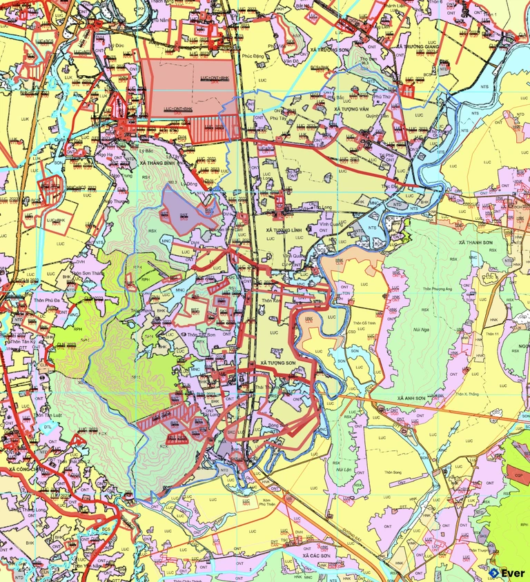 Bản đồ quy hoạch xã Tượng Lĩnh