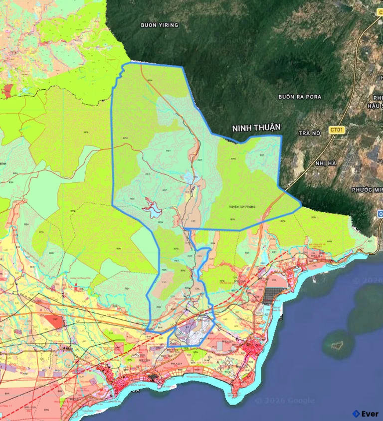 Bản đồ quy hoạch xã Tuy Phong