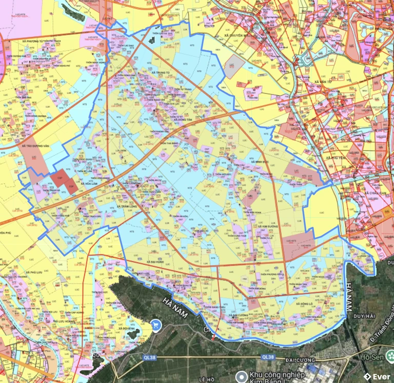 Bản đồ quy hoạch xã Ứng Hòa