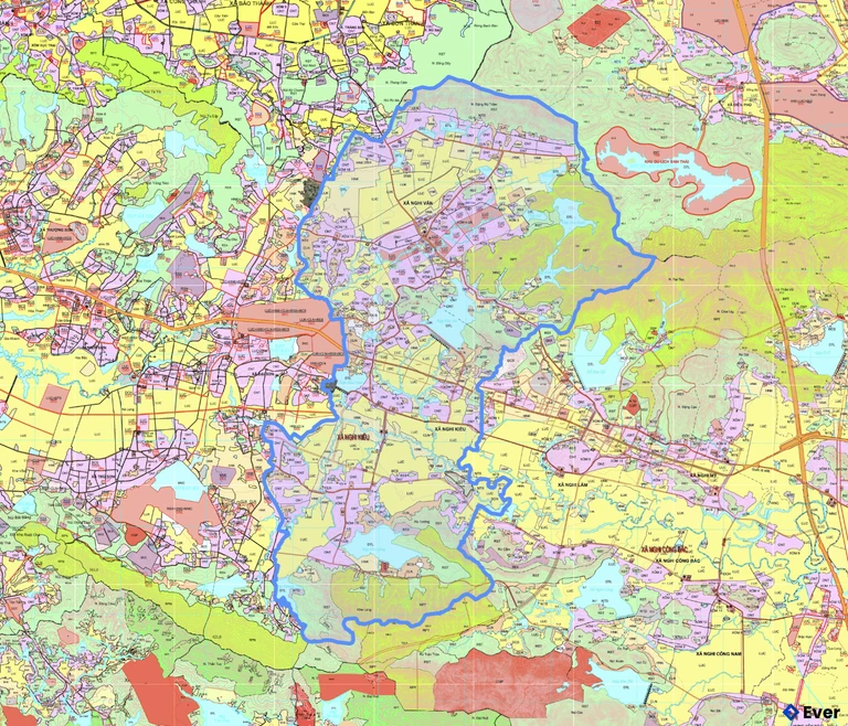 Bản đồ quy hoạch xã Văn Kiều