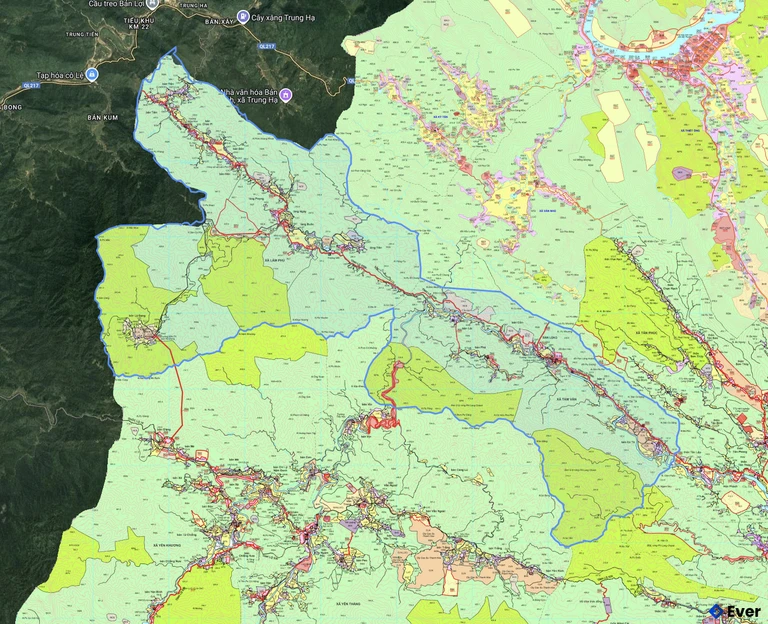 Bản đồ quy hoạch xã Văn Phú