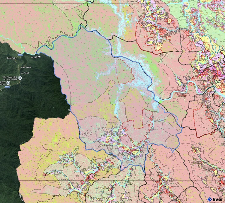 Bản đồ quy hoạch xã Vạn Xuân